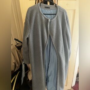 SHEIN blue teddy coat size L
